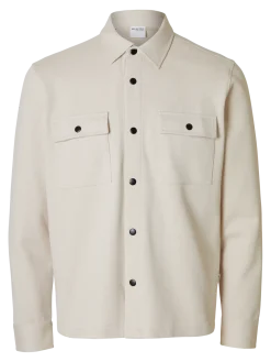 Selected Miesten Paitatakki Jackie Sweat Jacket Oatmeal