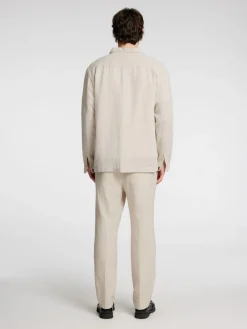 Selected miesten paitatakki Leroy Sun Overshirt, Beige
