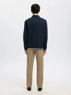 Selected miesten paitatakki SLHJACKIE SWEAT JACKET NOOS, Navy Blazer