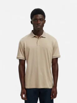 Selected miesten pikeepaita SLHFAVE Button Ss Polo Noos, Oatmeal