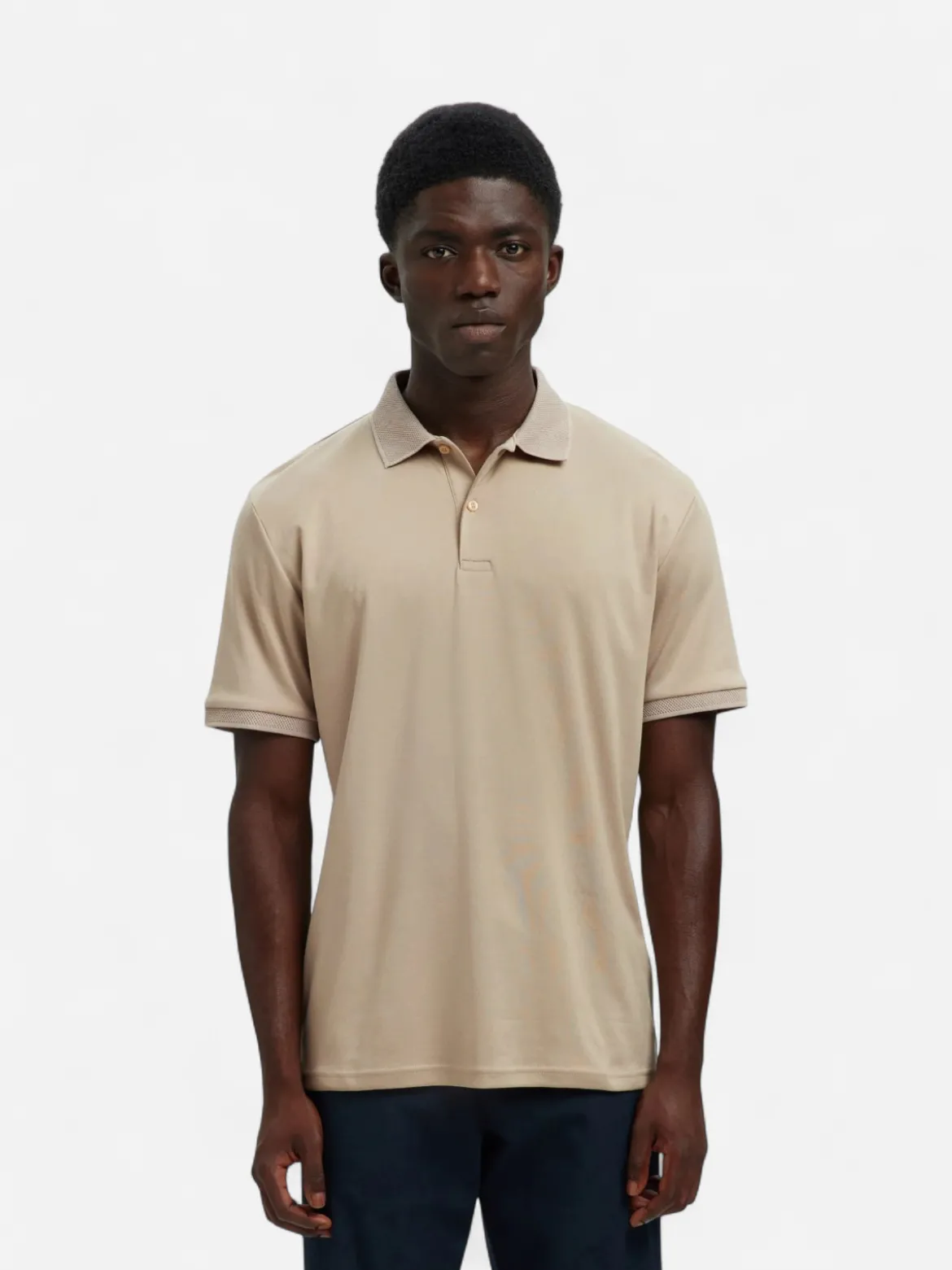 Selected miesten pikeepaita SLHFAVE Button Ss Polo Noos, Oatmeal