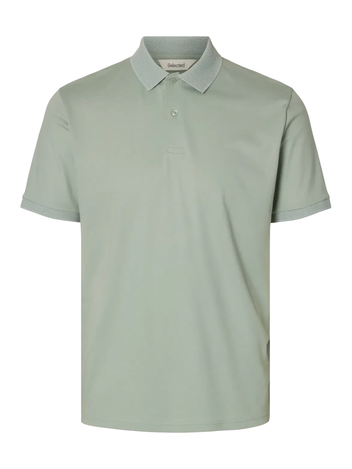 Selected miesten pikeepaita SLHFAVE Button Ss Polo Noos, Aqua Gray