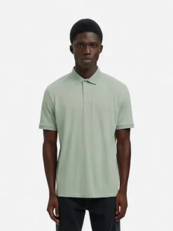 Selected miesten pikeepaita SLHFAVE Button Ss Polo Noos, Aqua Gray