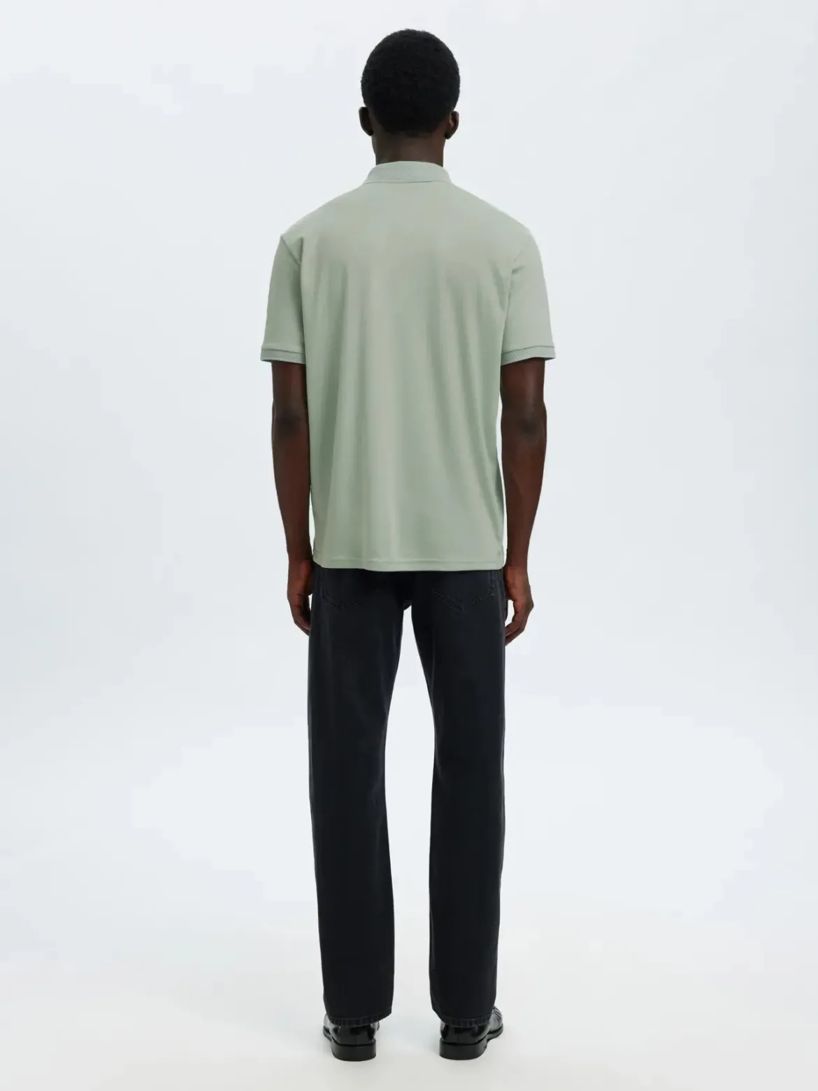 Selected miesten pikeepaita SLHFAVE Button Ss Polo Noos, Aqua Gray