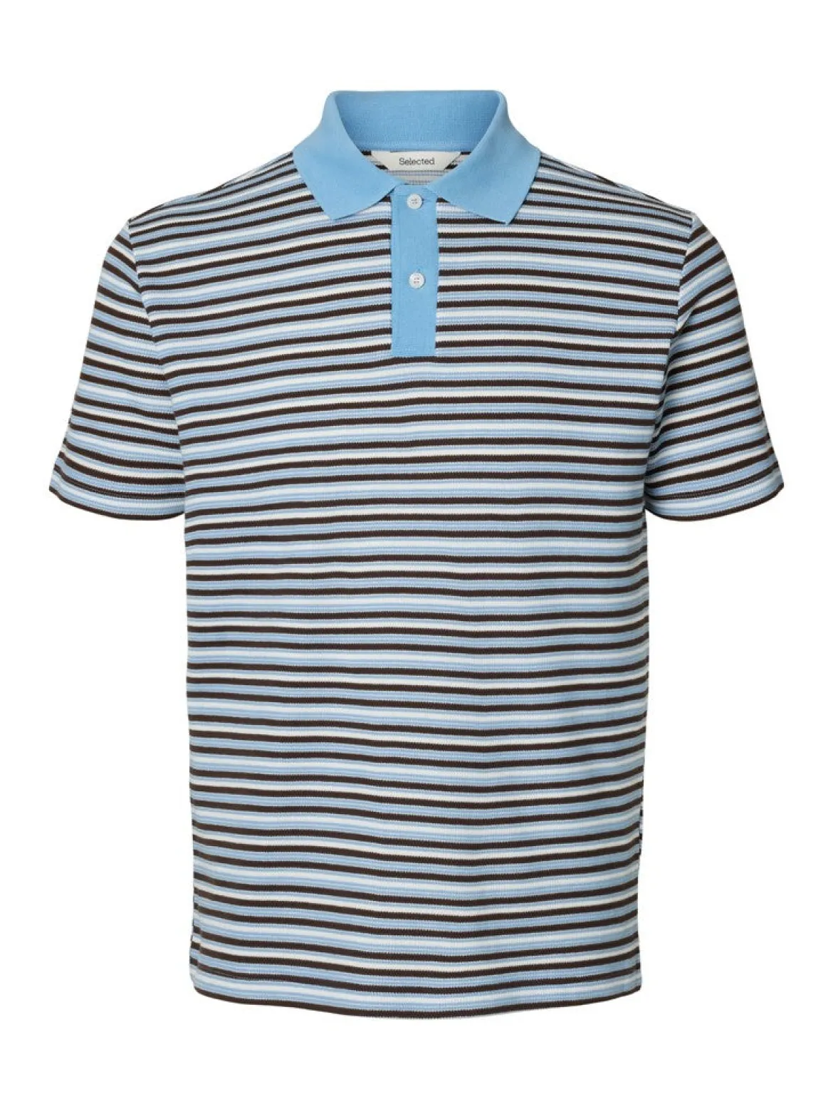 Selected miesten pikeepaita Jasper Stripe SS Polo, Egret Blissful Blue + Del