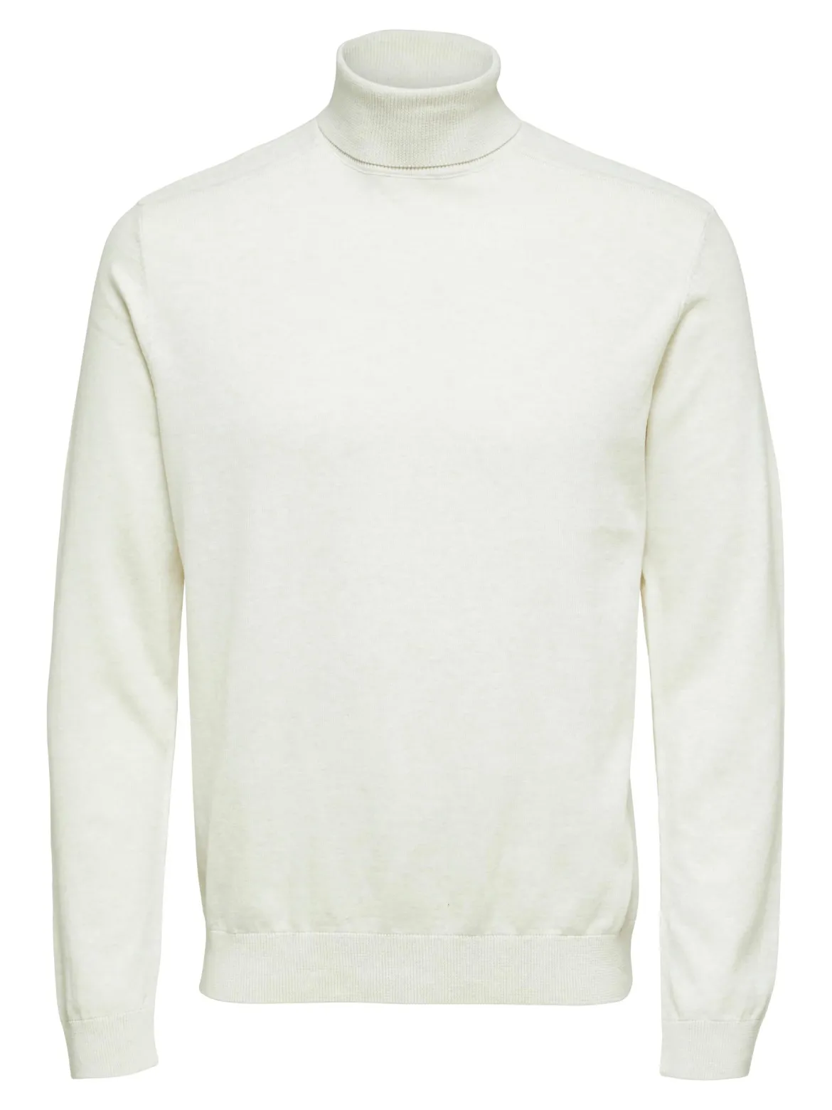 Selected, Miesten Pooloneule, Berg Roll Neck Valkoinen