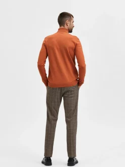 Selected, Miesten Pooloneule, Berg Roll Neck Oranssi