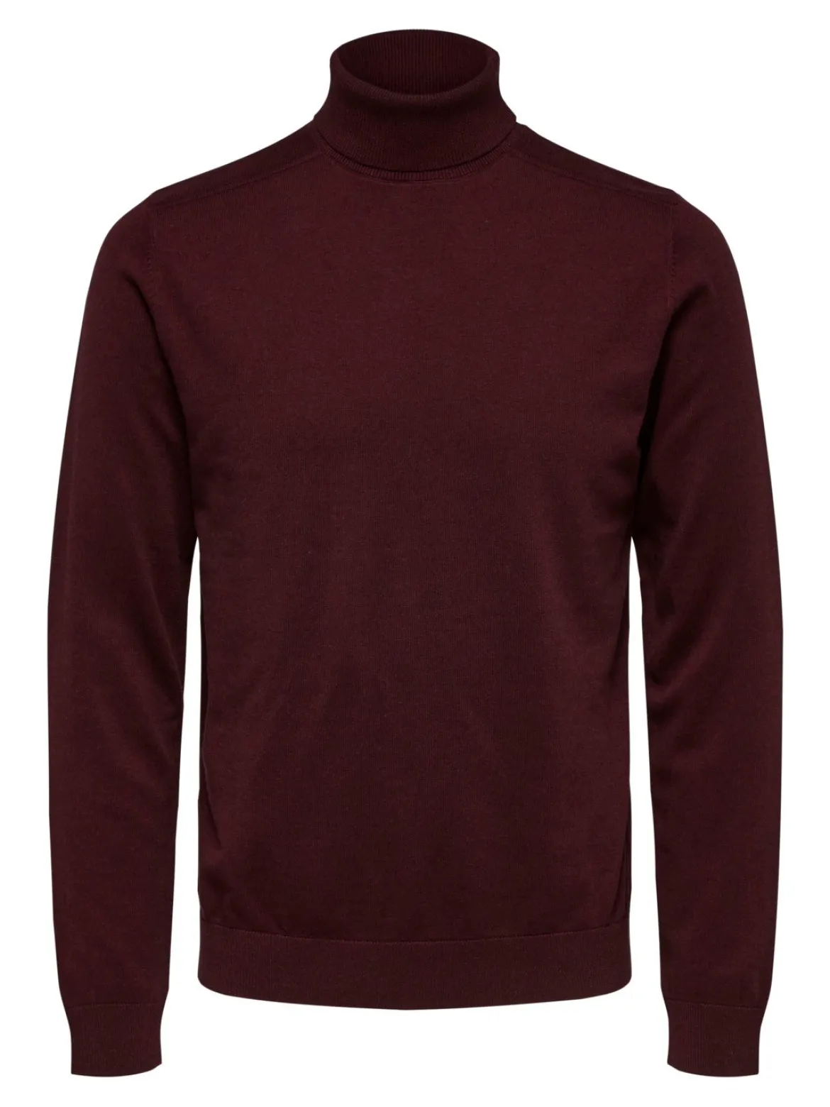 Selected, Miesten Pooloneule, Berg Roll Neck Viininpunainen