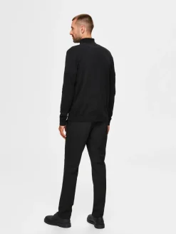 Selected Miesten Pooloneule Berg Roll Neck, Musta