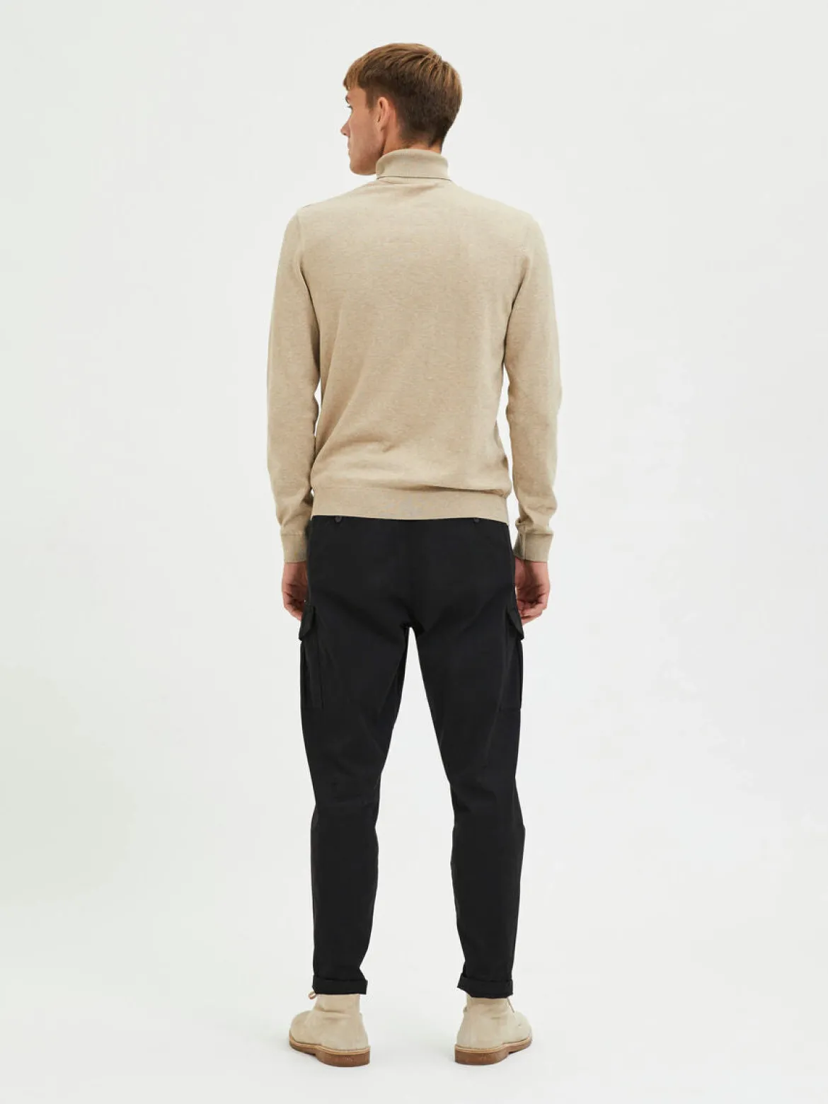 Selected, Miesten Pooloneule, Berg Roll Neck Black