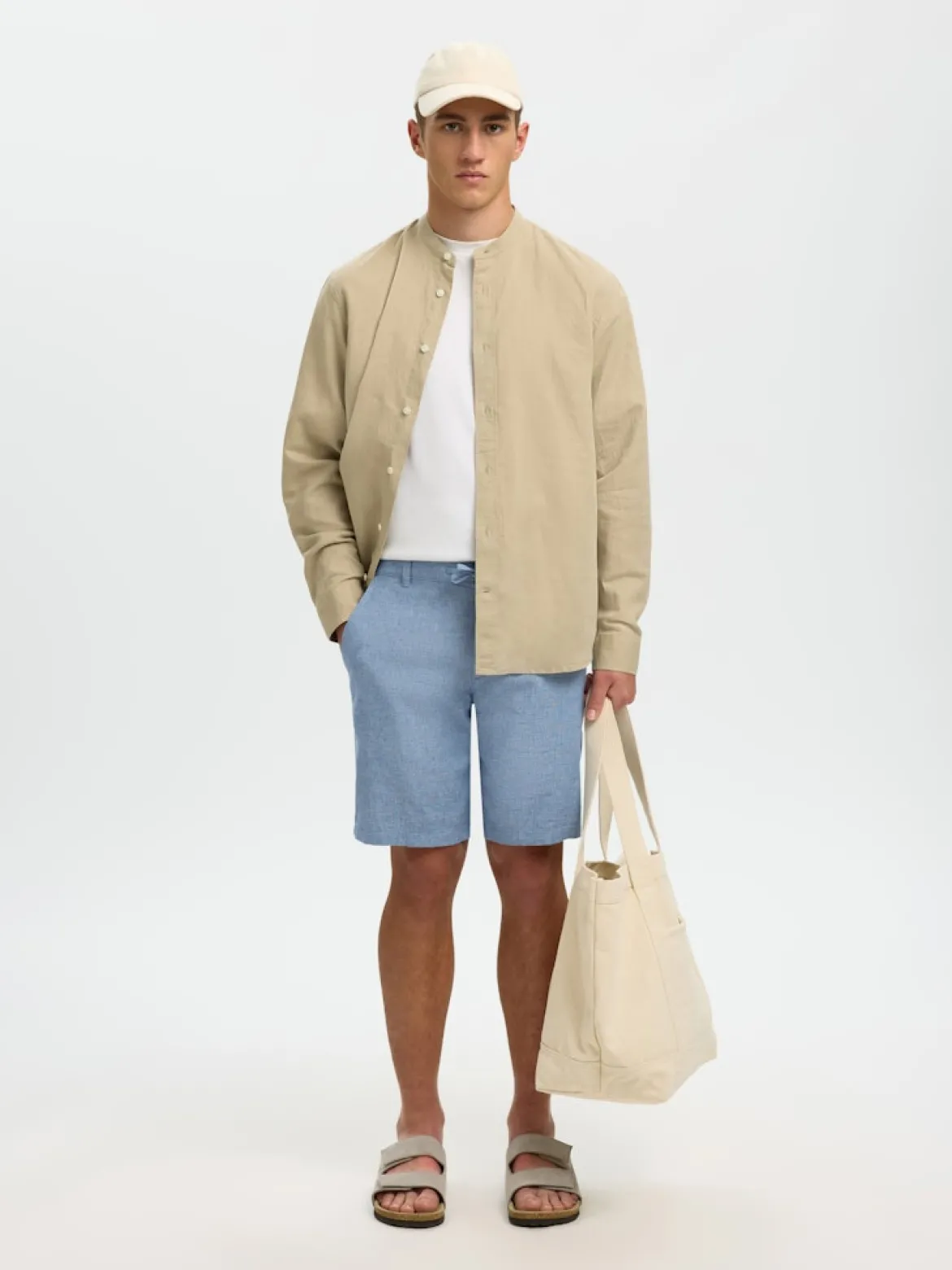 Selected miesten shortsit Brody, Cashmere Blue Mixed W. Tr