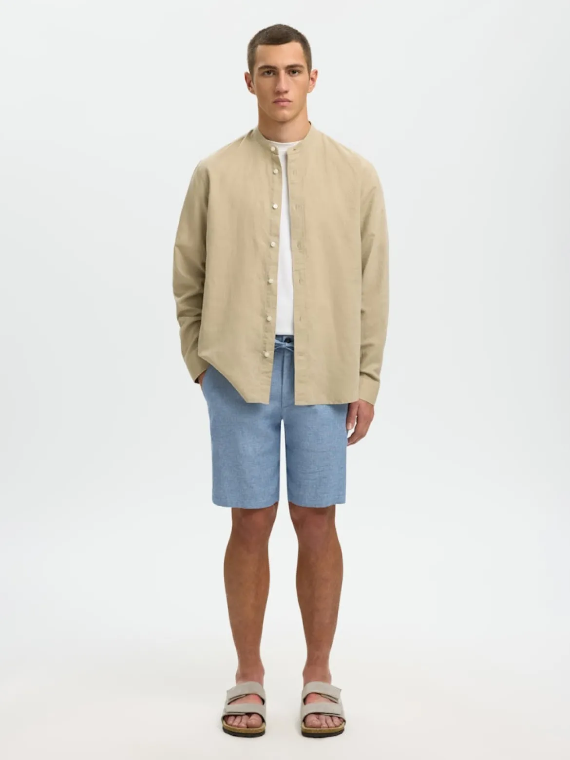 Selected miesten shortsit Brody, Cashmere Blue Mixed W. Tr