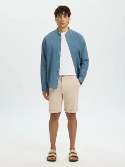 Selected miesten shortsit Luton SlhSlim Flex, Pure Cashmere W. Oatmeal