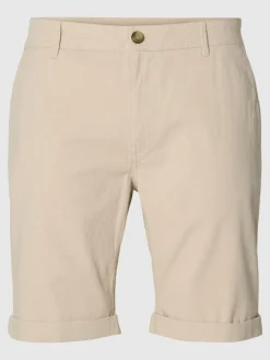 Selected miesten shortsit Luton SlhSlim Flex, Pure Cashmere W. Oatmeal