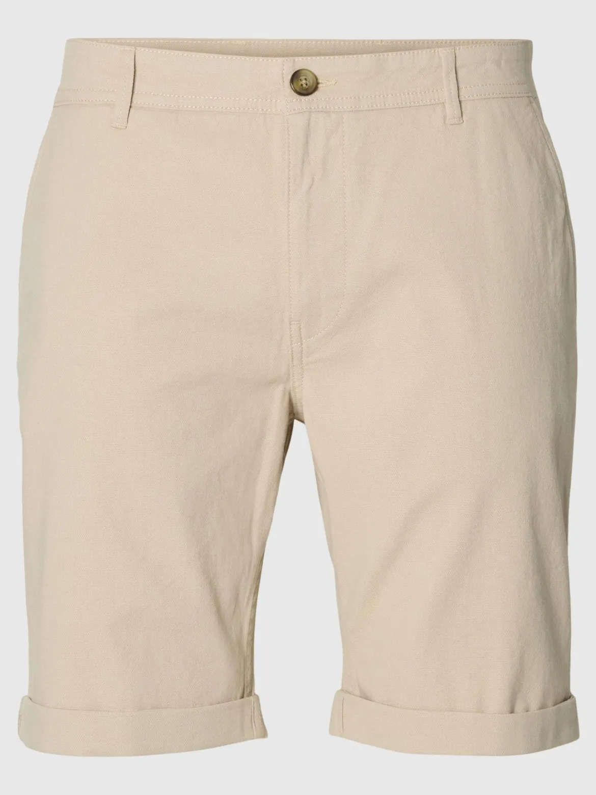 Selected miesten shortsit Luton SlhSlim Flex, Pure Cashmere W. Oatmeal
