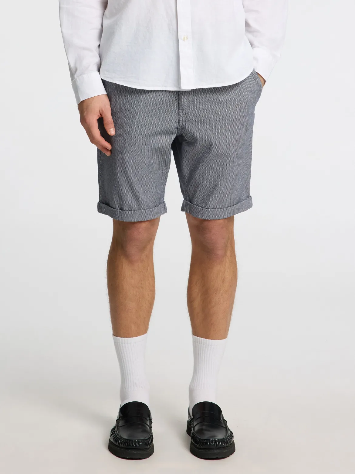 Selected miesten shortsit Luton SlhSlim Flex, Oceana W. Oatmeal