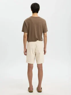 Selected miesten shortsit SLHREGULAR-JACE Corduroy Shorts, Fog