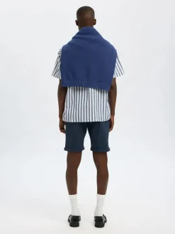 Selected Miesten Shortsit, SLIM LUTON FLEX SHORTS Dark Sapphire W. Bering S