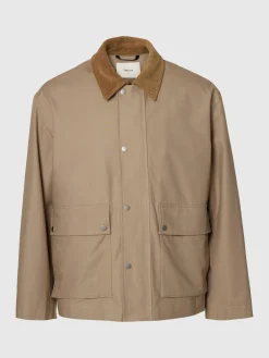 Selected miesten takki SLHKYLE Cotton JKT, Weathered Teak