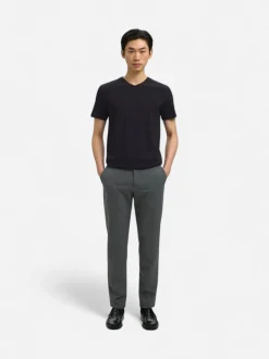 Selected miesten T-paidat New Pima V-Neck, Black