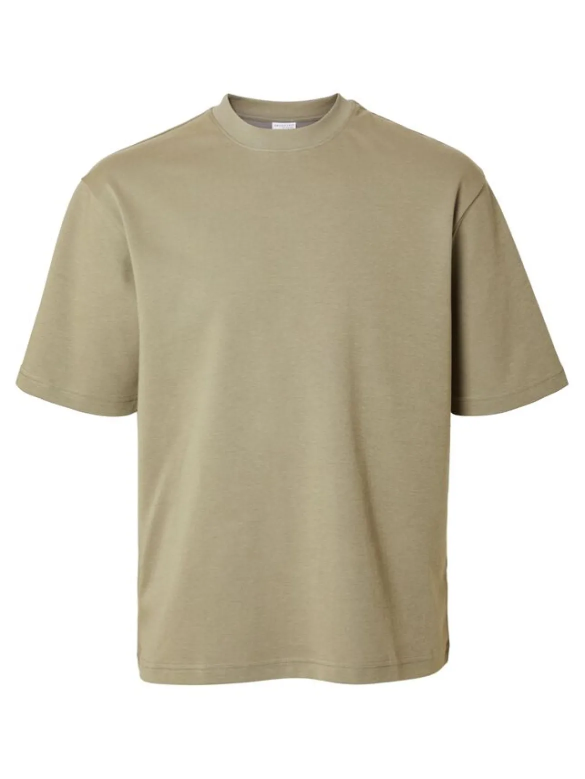 Selected miesten t-paita, LOOSE OSCAR SS O-NECK Armeijanvihreä