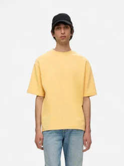 Selected miesten t-paita, LOOSE OSCAR SS O-NECK Keltainen