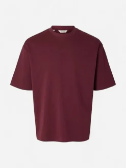 Selected miesten T-paita Loose Oscar, Tawny Port