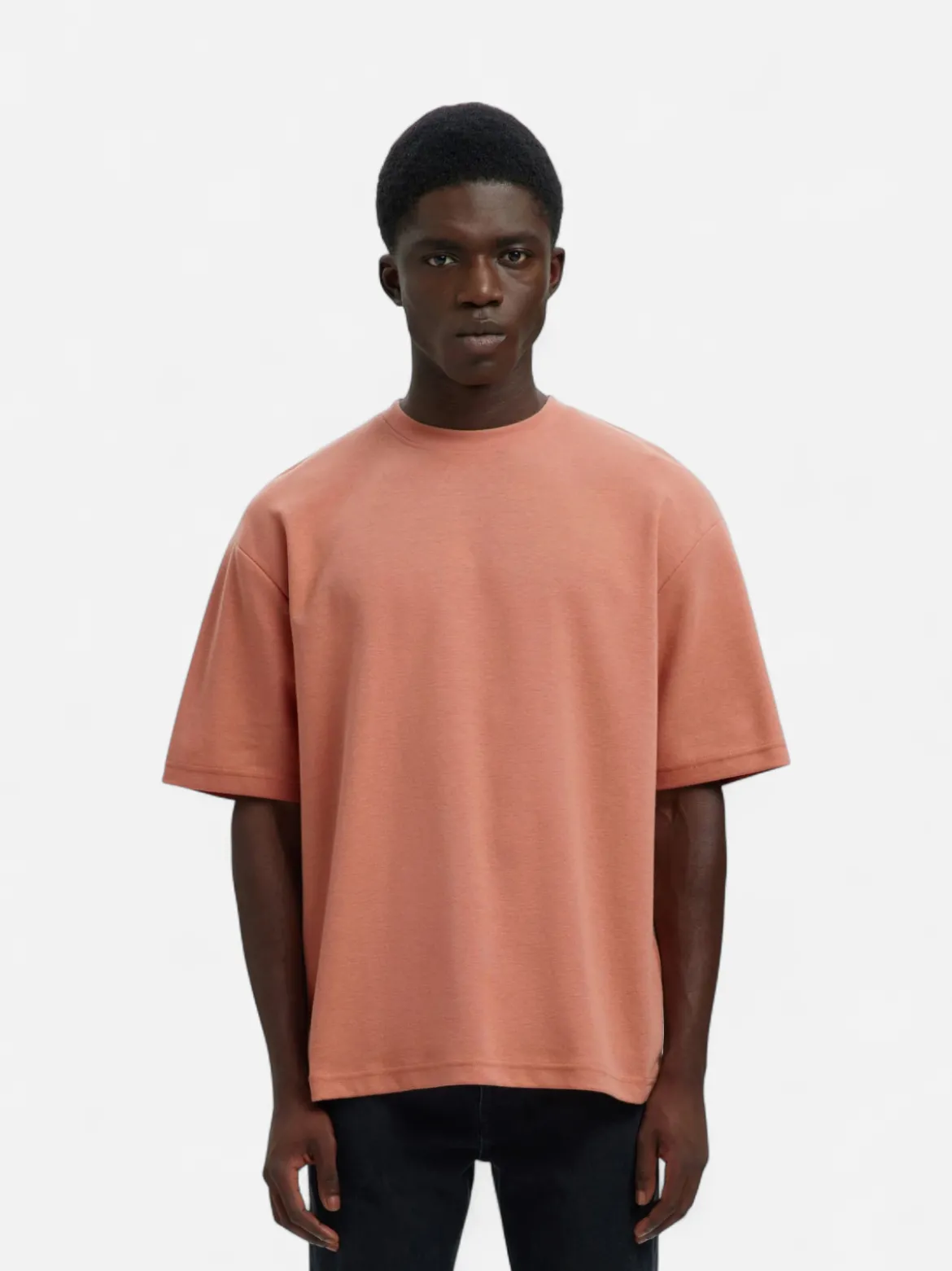 Selected miesten t-paita Looseoscar SS O-Neck Tee Noos, Rose Dawn