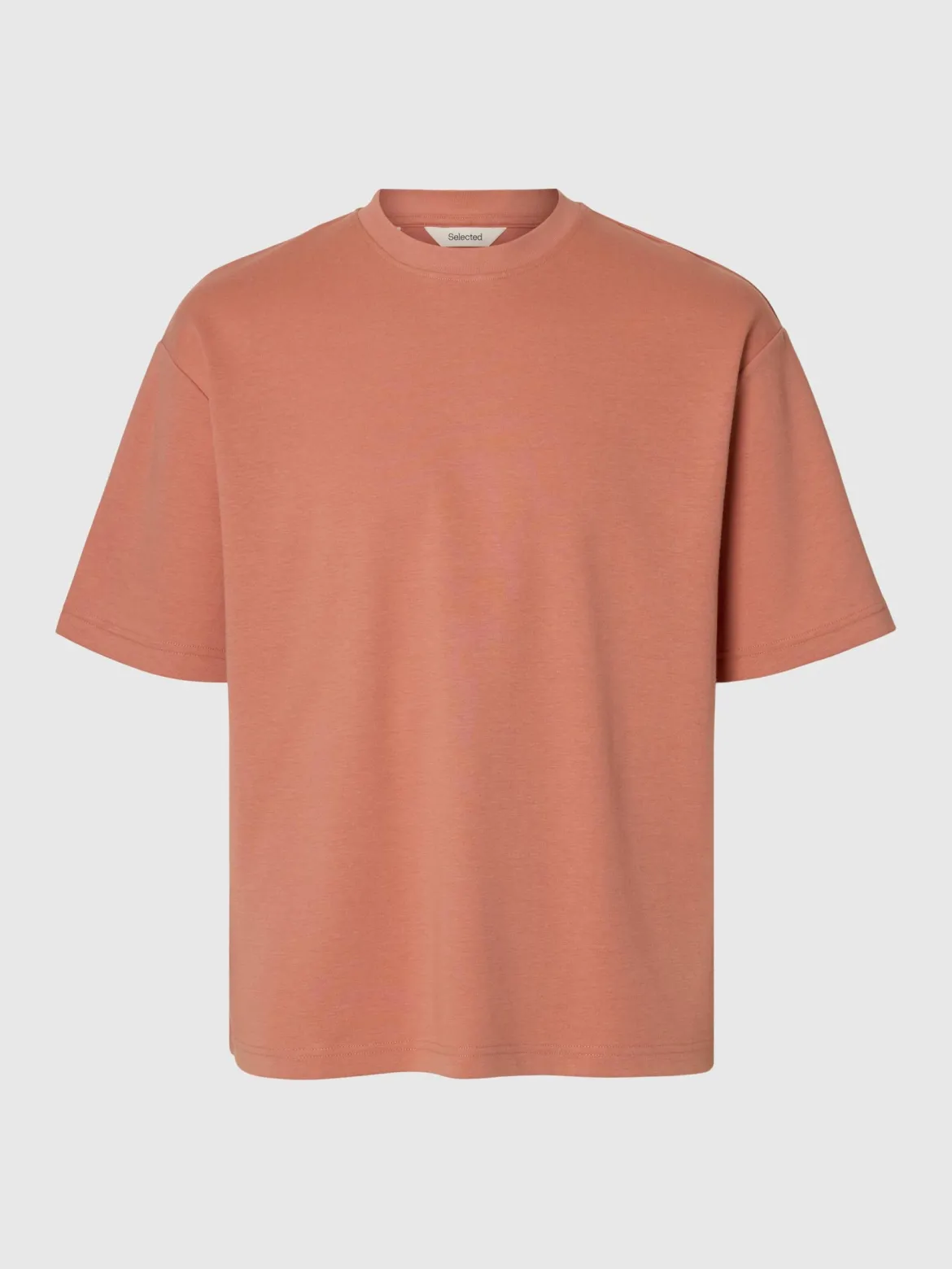 Selected miesten t-paita Looseoscar SS O-Neck Tee Noos, Rose Dawn