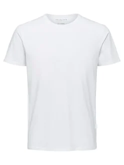 Selected Miesten T-paita, Pima Ss O-neck Valkoinen