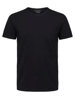 Selected Miesten T-paita, Pima Ss O-neck Musta