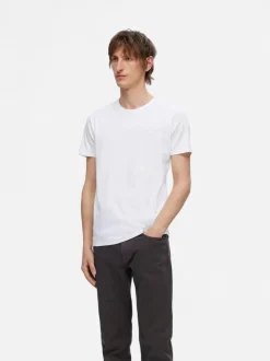 Selected miesten t-paita, ROLAND SS O-NECK Bright White
