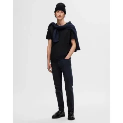 Selected miesten t-paita, ROLAND SS O-NECK Black