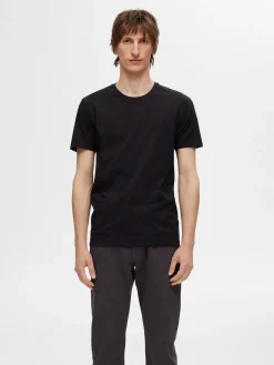 Selected miesten t-paita, ROLAND SS O-NECK Black
