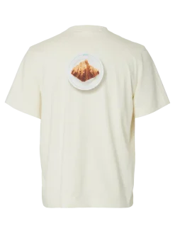 Selected miesten t-paita Slhelias Ss O-Neck Tee Hotel Amour, Egret