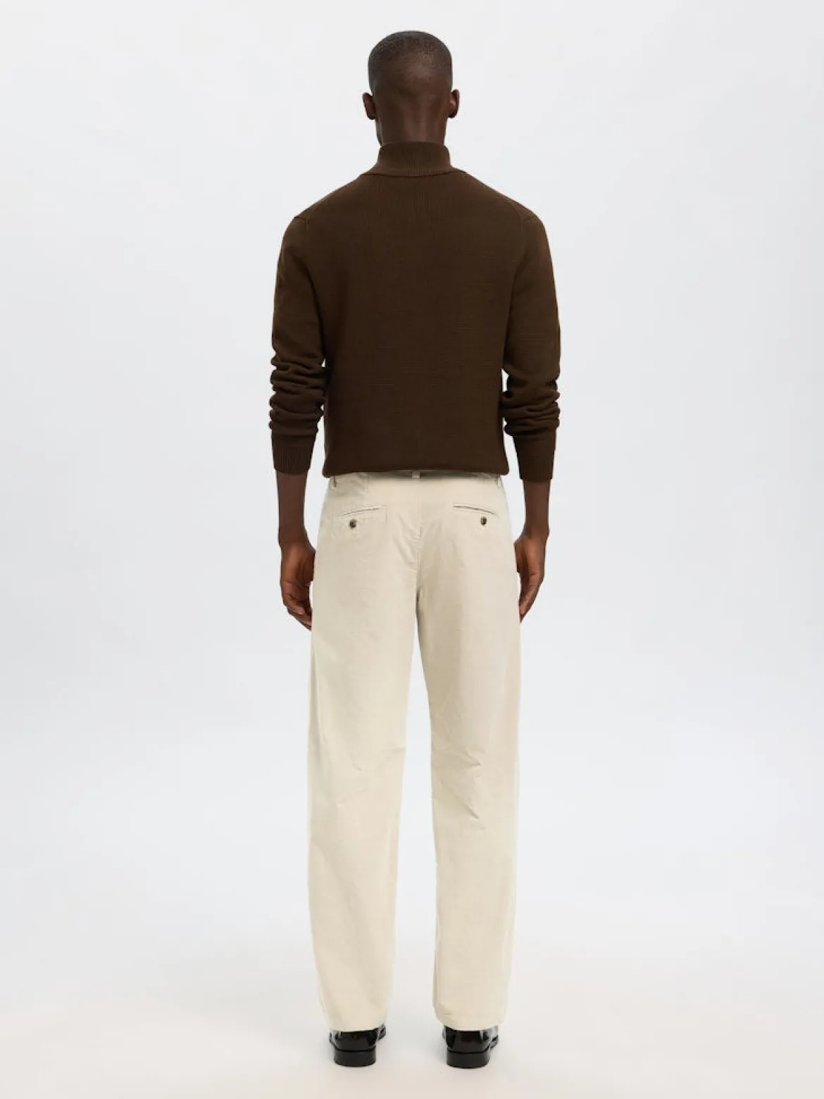 Selected miesten vakosamettihousut K STRAIGHT MILES CORD PANT NOS, Moonstruck