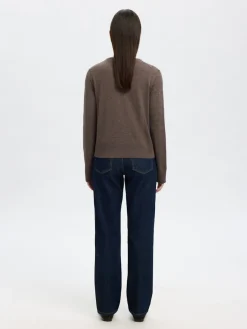 Selected naisten neuletakki, SLFTHEA LS KNIT MERINO CARDIGAN NOOS Delicioso