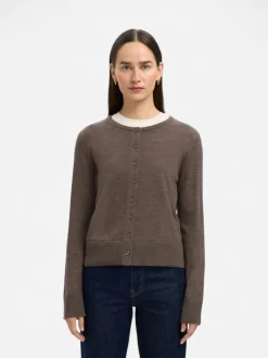 Selected naisten neuletakki, SLFTHEA LS KNIT MERINO CARDIGAN NOOS Delicioso