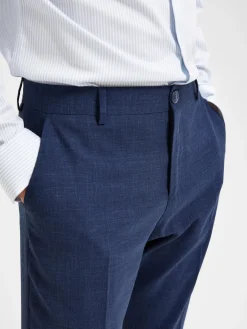 Selected pellavahousut, OASIS LINEN TROUSER Tummansininen