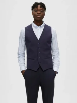 Selected Pukuliivi, LIAM VEST FLEX Navy Blazer