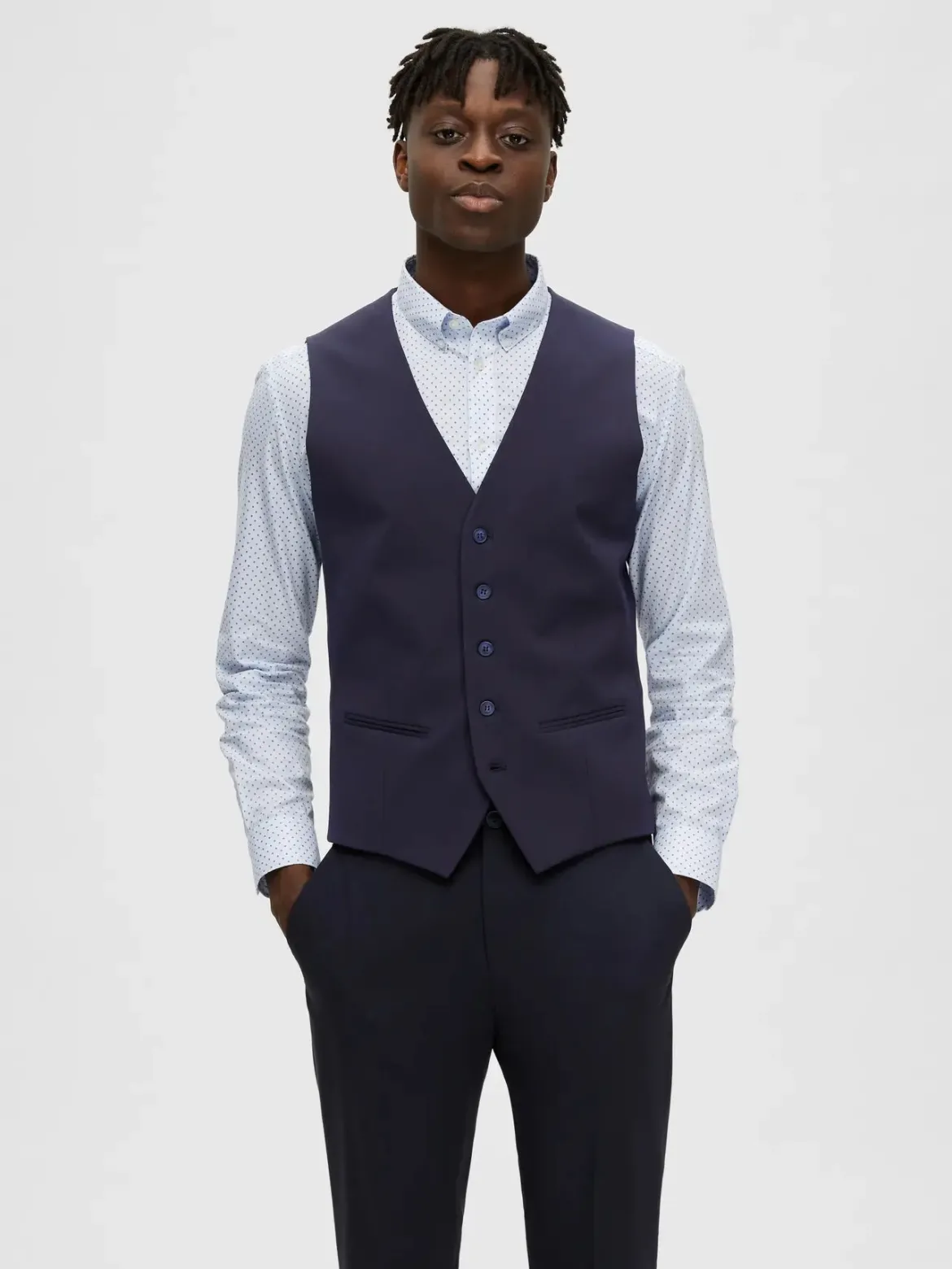 Selected Pukuliivi, LIAM VEST FLEX Navy Blazer