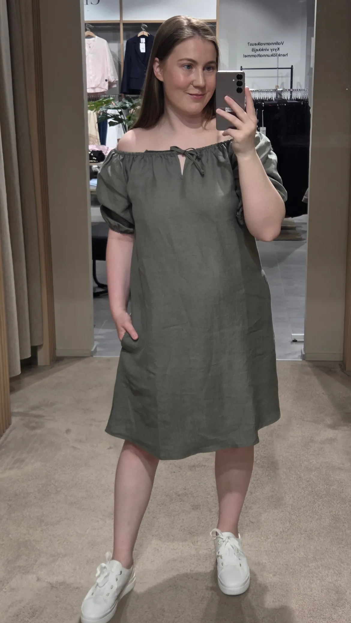 Sinnuu mekko Tokio Pellavamekko, khaki