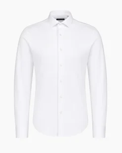 Sinnuu miesten kauluspaita Evolution Non Iron Jersey Cotton Shirt, valkoinen