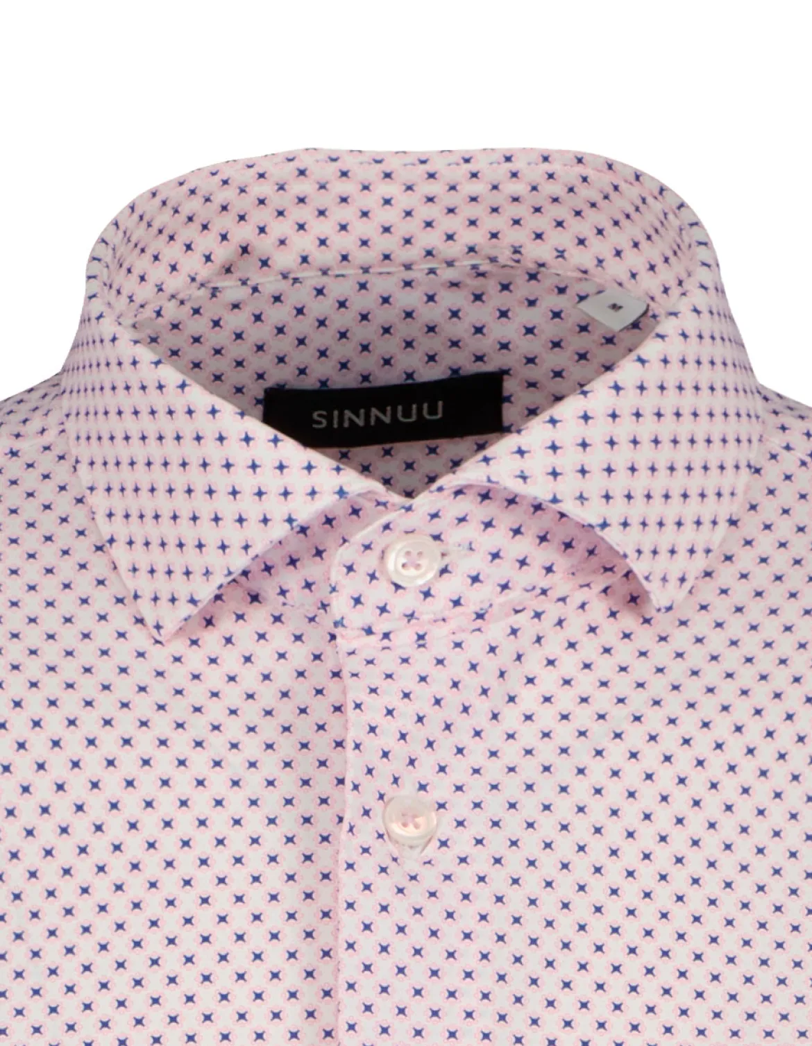 Sinnuu miesten kauluspaita K Technical Performance SS Shirt Microp, pinkki kuosi