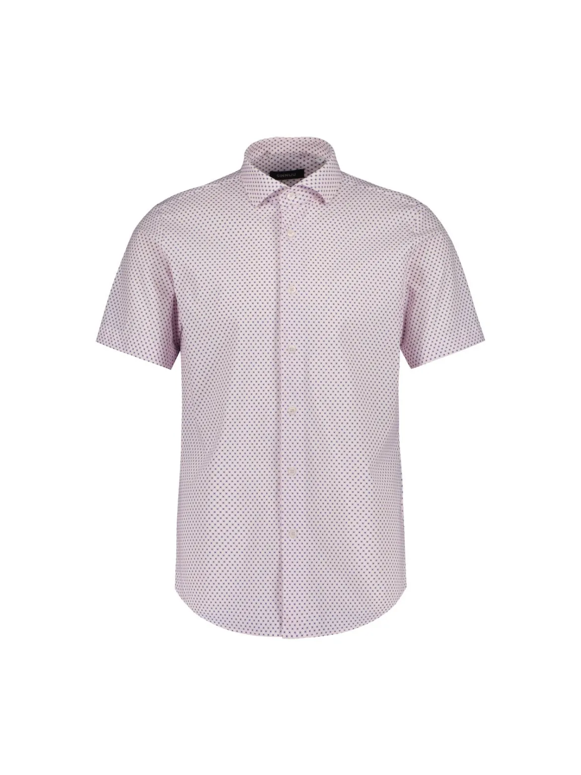 Sinnuu miesten kauluspaita K Technical Performance SS Shirt Microp, pinkki kuosi
