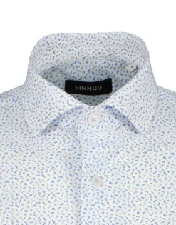 Sinnuu miesten kauluspaita K Technical Performance SS Shirt Microp, sininen kuosi