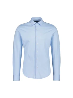 Sinnuu miesten kauluspaita Non Iron Jersey Cotton Shirt, vaaleansininen