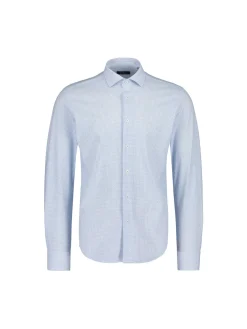 Sinnuu miesten kauluspaita Technical Performance Shirt Microprint, valkopohjainen kuosi