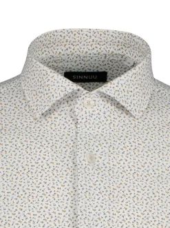 Sinnuu miesten kauluspaita Technical Performance Shirt Flower, kuosillinen beige