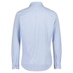 Sinnuu Miesten Kauluspaita Technical Shirt Stripe Made In Europe, raidallinen sininen